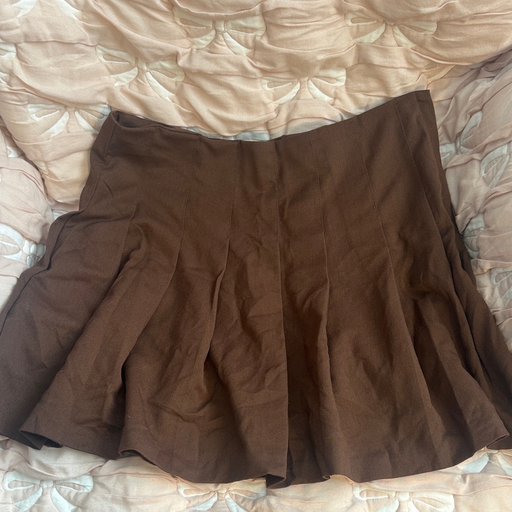 H&M Chocolate Brown Skater Skirt